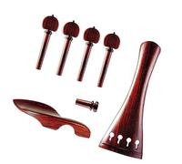 violin accessories Hill Style Rosewood Violin Parts 4/4 Tailpiece 4PCS Turning Pegs Endpin Chinrest Full Set
