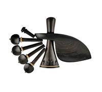 Violin Accessories Parts 1 Set Of 4/4 Violin Ebony Accessories Black Boxwood Ball Tailpiece Cheek Rest Tail Pin