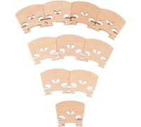 Violin Accessories Parts 10PCS Maple Wood Laser Cut Heart Shape Violin Bridges 4/4 3/4 1/2 1/4 1/8 1/10 1/16 Violin Fiddle Strings Parts (1-10)