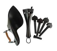 Violin Accessories Parts Complete Set Of Violin Parts Ebony Accessories 4/4 Size Chin Rest Tailpiece Nails Tuning Pegs(5)