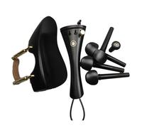 violin accessories Violin 4/4 Ebony Complete Set Of Accessories Tuning Pin/tailpiece/chin Rest/tail Post Installation Fine Adjustment Tail Rope Chin Wire Ebony 4 (Color : I9)