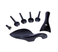 violin accessories Violin Accessories Chin Rest Tailpiece, Tail Button Pegs Jujube Wood Set Remarks On Size (Color : Ebony suit)