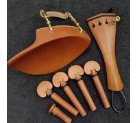 Violin Accessories Violin Pegs Tail Piece Gut Chin Rest With Clamp Finetuner 4/4 Violin Accessories Jujube Wood(Violin parts 2)