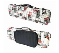 Violin Accessory Sets 4/4 Violin Carbon Fiber Coded Lock Hard Case With Spectrum Bag Hard Shell Storage Backpack(Type18)