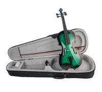 Violin Acoustic Violin 4/4 Full Size Case Bow Green BK For Beginners Accessories SET