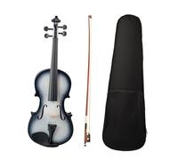 Violin Acoustic Violin Fiddle Kit 1/2 1/8 1/4 3/4 Gloss With Bow Case White Black Color Music Gift(1/2)