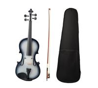 Violin Acoustic Violin Fiddle Kit 1/2 1/8 1/4 3/4 Gloss With Bow Case White Black Color Music Gift(1/4)