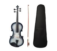 Violin Acoustic Violin Fiddle Kit 1/2 1/8 1/4 3/4 Gloss With Bow Case White Black Color Music Gift(1/8)