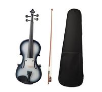 Violin Acoustic Violin Fiddle Kit 1/2 1/8 1/4 3/4 Gloss With Bow Case White Black Color Music Gift(3/4)