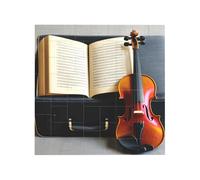 Violin and Book Print Building Brick Block Puzzle Square Creative Building Blocks Jigsaw Home Desk Decor