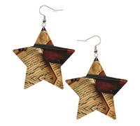Violin and Book Women's Fashion Earrings, Celestial Dangle Earrings, Star Shape Jewelry for a Versatile