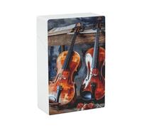 Violin and Cello Cigarette Case 85mm King Size, Crushproof Plastic Cigarette Box Holder for Men Women Cigar Protective Cover Waterproof Cigarettes Holder 20 Capacity