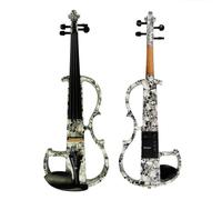 Violin Art Violin Full Size Painted Solid Wood Silent Ebony Fittings Parts Electric Violin