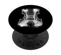 Violin Bass Distressed Effect, Fiddle Classical Music PopSockets Adhesive PopGrip