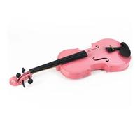 Violin Beginner High Grade Solid Wood 4/4 3/4 1/2 1/4 1/8 Violino Fiddle Full Set Accessories Pink Violin (Color : 4/4)