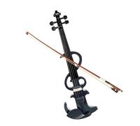 Violin BK Solid Wood Metallic Electronic Silent Violin W/Carrying Case Audio Cable Bridge