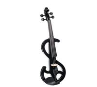 Violin BK Solidwood Electric Violin Set W/Canvas Case Brazilwood Bow Audio Cable 4/4 For Beginner