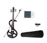 Violin Black Full Size 4/4 Solid Wood Metallic Black Electronic Violin Silent Violino With Case Bow Cable SET