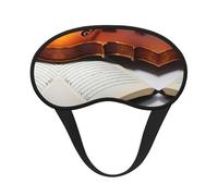 Violin Book Print Blackout Sleep Mask - Side Sleeper Eye Cover, Soft Comfort, Perfect for Travel, Meditation