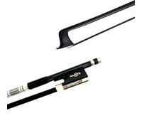 Violin Bow 1pcs Black Plaid Grid Golden Silk Braided Carbon Fiber 4/4 Violin Fiddle Bow White/black Horsehair Horsetail(Type3)