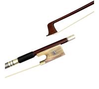 Violin Bow 1pcs Brazilwood Round Stick 4/4 Violin Bow Fiddle Bow Round Stick Red/White Horn Horsetail Horsehair(Type2)