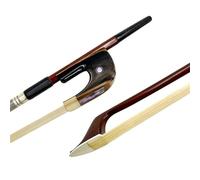 Violin Bow 1pcs German 3/4 Upright Double Bass Bow Best Brazilwood Horn Frog(OX horn 2)