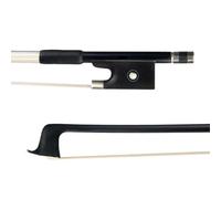 Violin Bow Black Carbon Fiber Violin Bows 4/4 1/16 Horse Hair Ebony Inlay Straight 5pcs(5pcs 4-4)