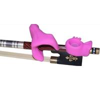 Violin Bow Corrector, Hold Holder, Curved Pinky Support, Viola Bow Teaching Aid Grip Hold Straightener Beginner Corrector for Violin (Red)