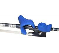 Violin Bow Corrector, Hold Holder, Curved Pinky Support, Viola Bow Teaching Aid Grip Hold Straightener Beginner Corrector for Violin (Blue)