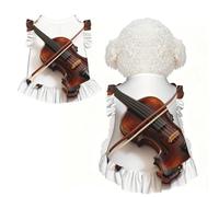 Violin Bow Cross XS Pet Apparel for Small Dogs-Cute Summer Outfit for Puppy, Soft Breathable Pet Clothes for Cat