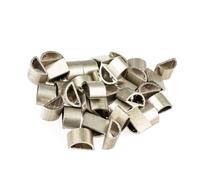 Violin Bow Frog Nickel Silver Colour Ferrules Bow Frog Ferrule Making DIY Repair Parts For Violin Bow Frogs Violin accessories kit(50PCS VB Ferrules s)