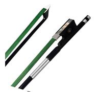 Violin Bow Green Violin Carbon Fiber Violin Bow with Red Colored Horsehair Ebony Bow for 4/4 3/4 1/2 1/4 Violin(4-4)