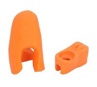 Violin Bow Grip Corrector Soft Reusable Silicone Bow Hold Teaching Aid for Beginners and Enthusiasts 2 Pcs (Blue) (Orange)