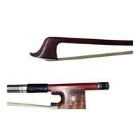 Violin Bow Instrument Accessories 1pcs Full Brazilwood Wood Round Violin Bow White Hair 4/4