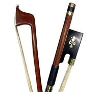 Violin Bow Instrument Accessories 1pcs Full SizeSuperior Brazilwood Ebony Frog Round Violin Bow Genuine White Horse Hair 4/4(3/4)