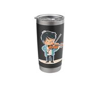 Violin Boy Comic Style Concert Band for Boys Stainless Steel Insulated Tumbler