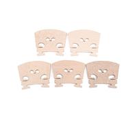Violin Bridge 4/4 Size | 5 - Pack Maple Wood Replacement Parts | Fits Standard Violins for Skilled/Student/Repair Use