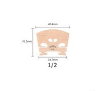 Violin Bridge, Full Size 4/4, 3/4, 1/2, 1/4, 1/8, 1/10, 1/16, Precisions-Cut Maple Wood, Adjustable Fit for String Tension Stability, Professional & Student Use(1/2 size)