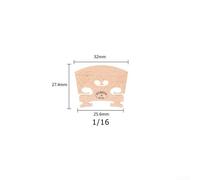 Violin Bridge, Full Size 4/4, 3/4, 1/2, 1/4, 1/8, 1/10, 1/16, Precisions-Cut Maple Wood, Adjustable Fit for String Tension Stability, Professional & Student Use(1/16 size)