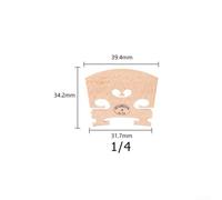 Violin Bridge, Full Size 4/4, 3/4, 1/2, 1/4, 1/8, 1/10, 1/16, Precisions-Cut Maple Wood, Adjustable Fit for String Tension Stability, Professional & Student Use(1/4 size)