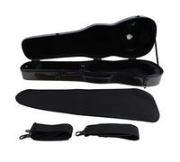 Violin Carrying Case, Standard Size Strong Violin Hard Case with 2 Straps Thickened Lining Carbon Fiber with Hygrometer for Replacement (Coffee)