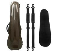 Violin Case 4/4 Violin Case Super-Light Carbon Fiber Box Compression-resistant Shoulder Strap With Hygrometer(Green)
