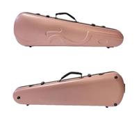 Violin Case 4/4 Violin Hard Case Frosted Fiddler Backpack Composite Carbon Fiber Box Triangle With Double Shoulder(Khaki)