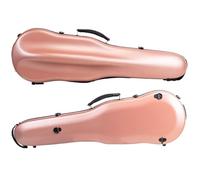 Violin Case 4/4 Violin Hard Case Frosted Fiddler Backpack Composite Carbon Fiber Box Triangle With Double Shoulder(Pink)