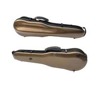 Violin case 4/4 Violin Hard Case Frosted Fiddler Backpack Composite Carbon Fiber Box Triangle With Double Shoulder(Brown)
