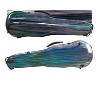 Violin case 4/4 Violin Hard Case Frosted Fiddler Backpack Composite Carbon Fiber Box Triangle With Double Shoulder(Colorful)