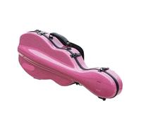 Violin Case Carbon Fiber 4/4 Size Box Gourd Shape Multicolor Available With Sheet Music Bag Code Lock For Outdoor Performances(Pink)