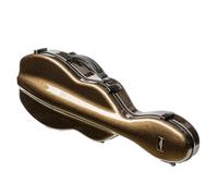 Violin Case Carbon Fiber 4/4 Size Gourd Shape Multicolor Available with Double Shoulder Straps Waterproof Lightweight For Outdoor Performances(Dark Gold)