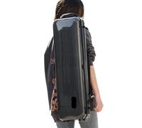 Violin Case Carbon Fiber 4/4 Size Multicolor Available With Sheet Music Bag Code Lock Waterproof Lightweight(Dark Gray)