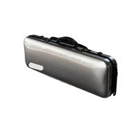 Violin Case Carbon Fiber 4/4 Size Multicolor Available With Sheet Music Bag Code Lock Waterproof Lightweight(Silver Gray)